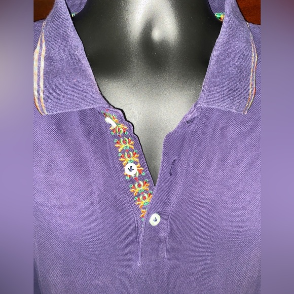 Robert Graham Mens Collared Short Sleeve Dark Blue Polo Size 3XL - Picture 3 of 7